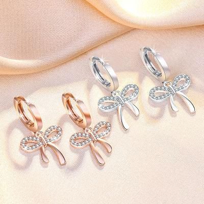 New Jewelry Korean Sweet Bowknot Women Earrings Fashion Drop Jewelry Gift