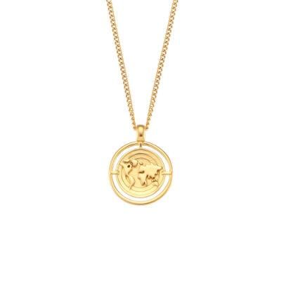 Factory Customized Fashion Jewelry Popular Vintage Coin Charm Curb Chain Jewelry Women&prime;s Stainless Steel Necklace