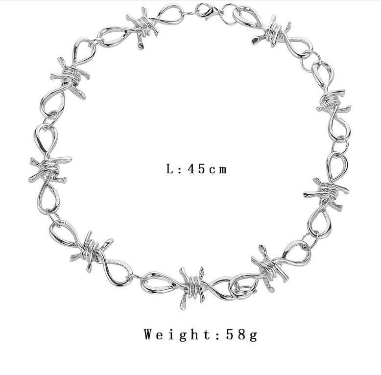 New Personalized Hip Hop Cool Style Burr Thorn Necklace Set