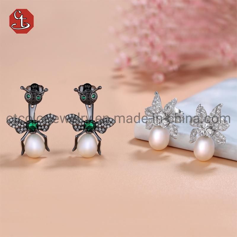 Fashion Jewelry Snake Studs Earrings 925 Silver or Brass Snake Earring Popular Enamel Snake Earring