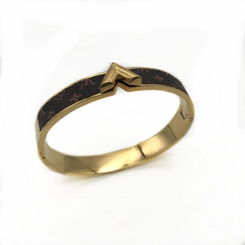 Leather Bracelet Steel Jewelry Carving Letter Be Yourself Bracelets & Bangles New Design Bangle Jewelry Gift