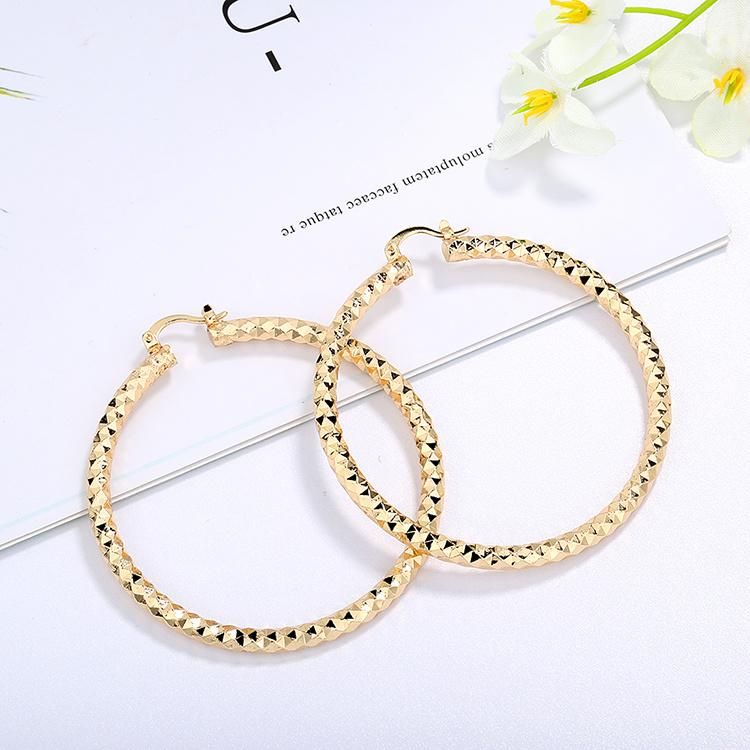Fashion Women Jewelry Mexico Brinco 18K Gold Plated Color Big Hoop Earrings
