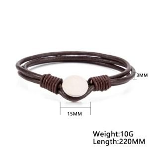 Fashion Stainless Steel Clasp &#160; Multi-Layer Men Weave Leather Bracelet