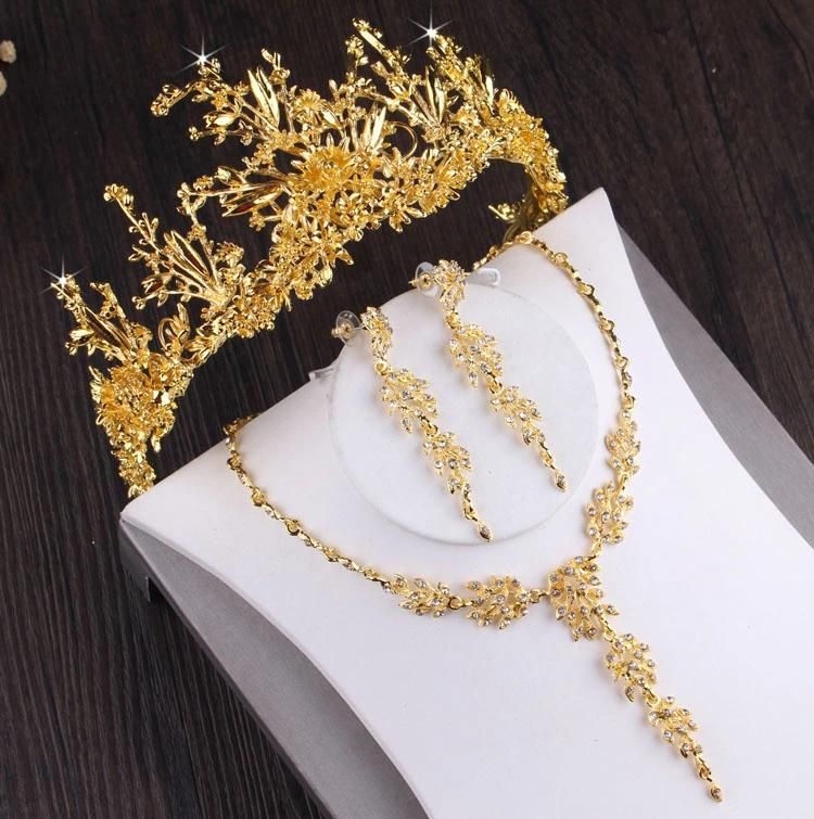 Bridal Accessories Jewellery Crystals Wedding Necklace Earings Crown Tiara Sv1021