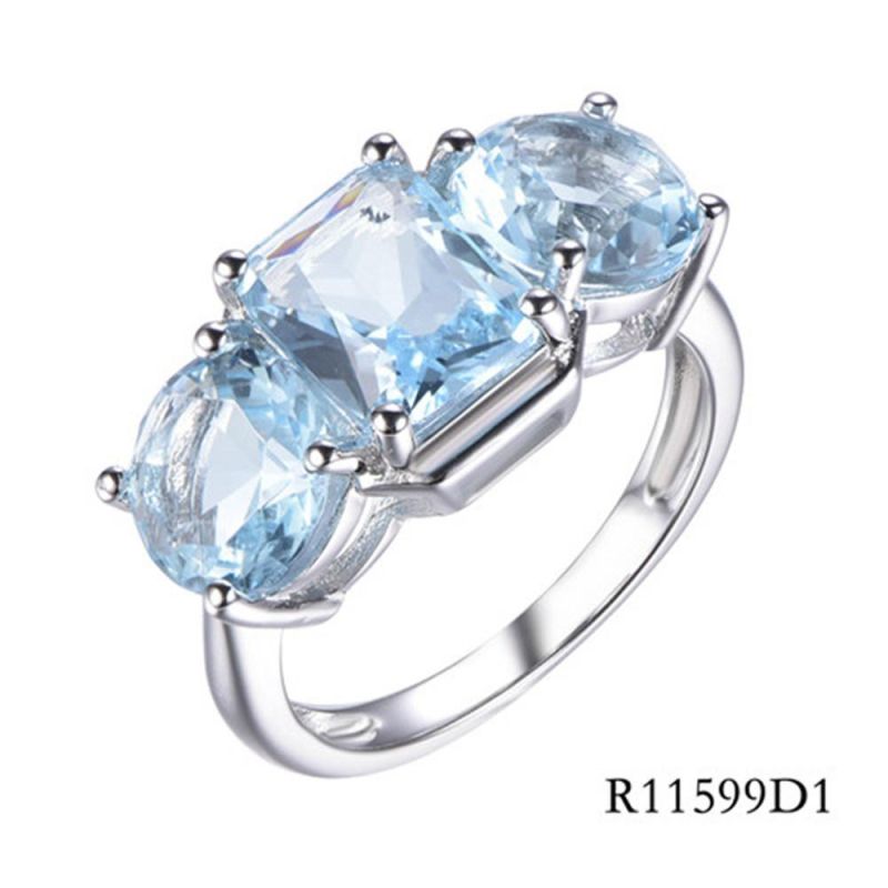 Hot Sale 925 Sterling Silver Jewelry Glass Ring