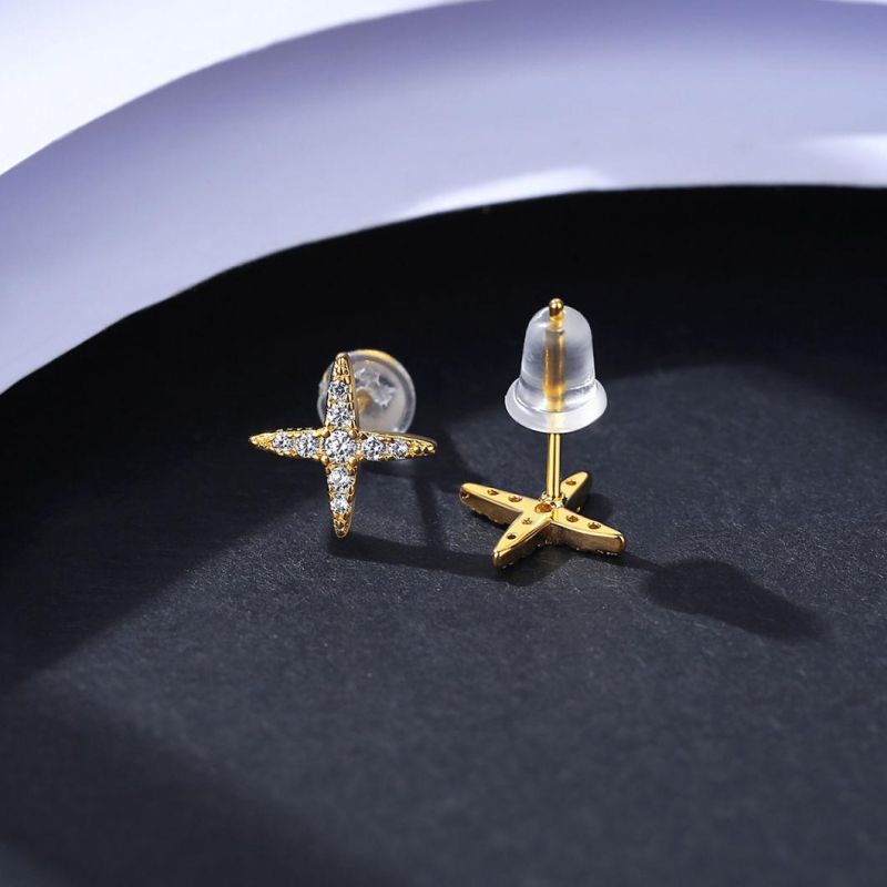 Fashion Jewelry 925 Sterling Silver Star Earrings