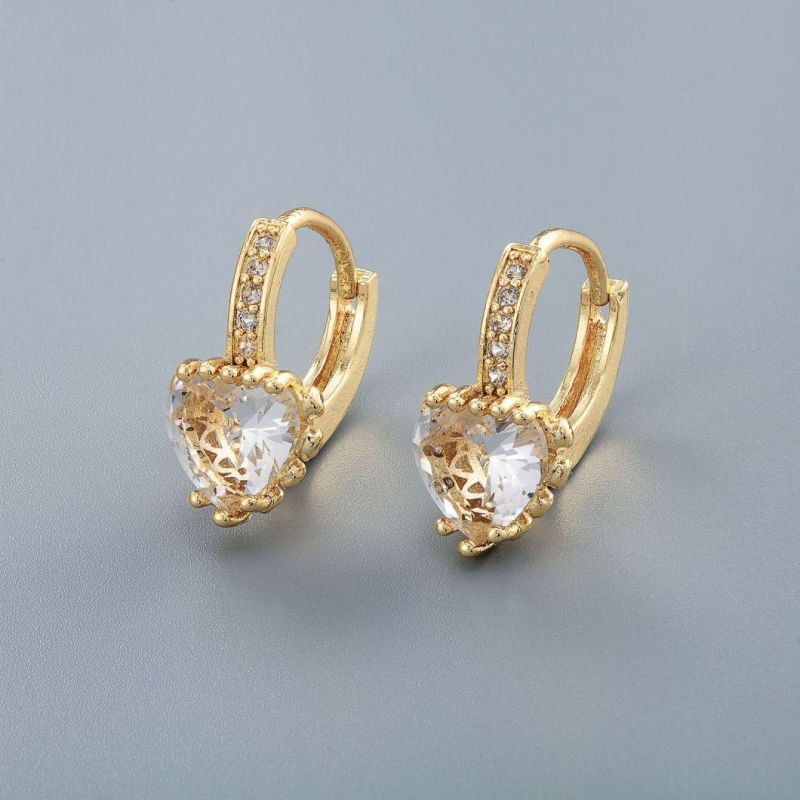 Fashion Love Earrings Inlaid with Diamond Female Earrings