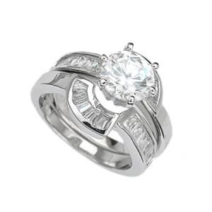 Journee Collection Sterling Silver Cubic Zirconia Bridal-Style Ring Set