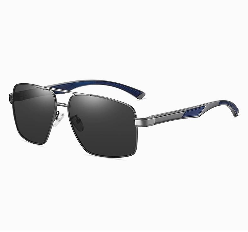 Casual Metal Square Navigator Style with Polarized Lens Sunglasses