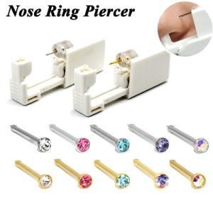 Professional Ear Guns Pierce Kit Ear Stud Ear Nose Navel Body Piercing Tool Set No Pain Safe Sterile Nose Piercing Gun