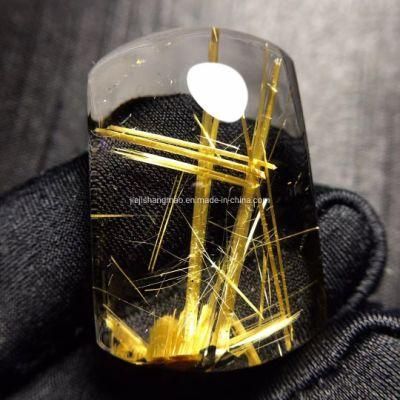 China Crystal Gold Rutilated Quartz Pendants Natural Crystal