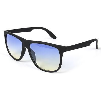 Recycled Acetate Frame Sunglasses Polarized Blue and Green Gradient Blue Lens Sunglasses