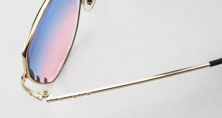 Hot Sale Custom Logo Wholesale Oversize Metal Frame Women Sunglasses