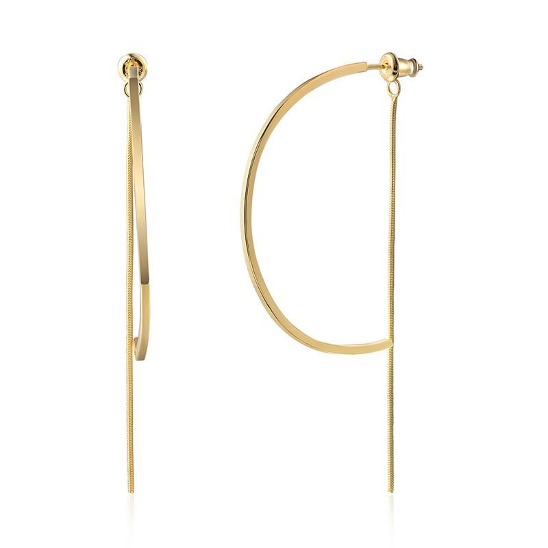 Fashion Accessories 925 Silver Gold Plated Best Seller Fashion Jewelry Trendy Jewellery Factory Wholesale Fine Earrings