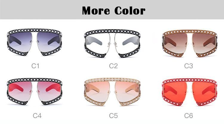 Fashion Exaggeration Pearl Oversize Women Stock Sunglasses