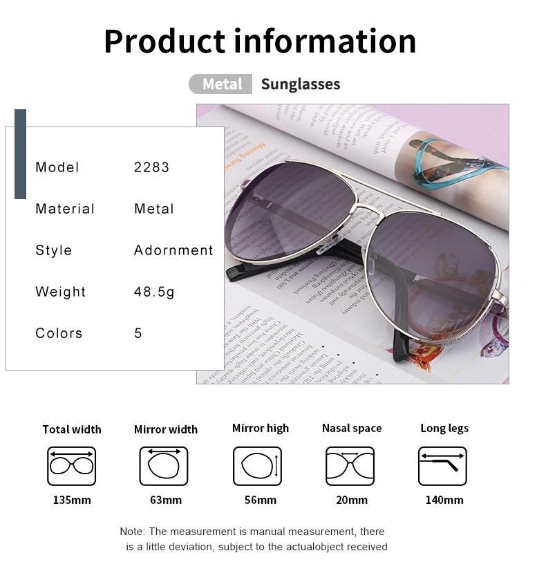 Men China Factory Direct Sale UV400 Sun Glasses Custom Logo Metal Frame Square Retro Trendy Fashion Sunglasses