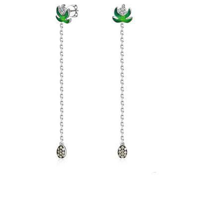 925 Silver Pineapple Enamel Earring Factory Wholesale Price