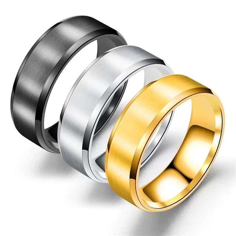 Whoelsale Simple Blank Rings Laser Engraving Name Date Logo