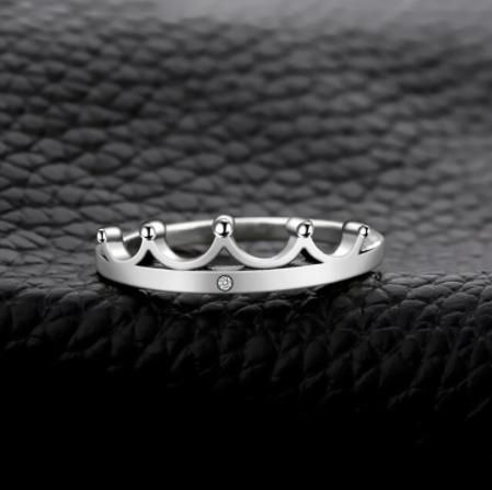 925 Sterling Silver Rings Anillo Wholesale Zircon Crown Rings Jewelry Women Wedding Rings