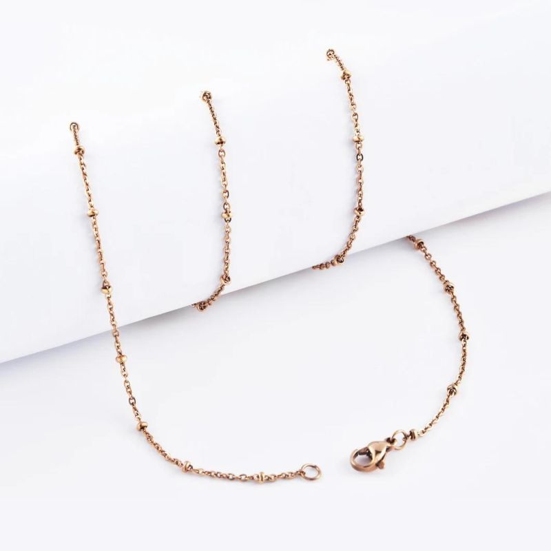 New Design Statelite Lady Jewelry Anklet Bracelet Necklace for Pendant Stainless Steel Gold Plated