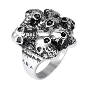 Cheap Gothic Vintage Skull and Bones Rings for Men Wholesale