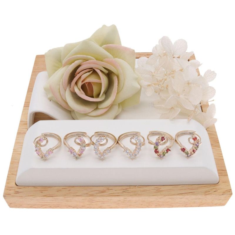 Colorful Zircon Inlaid Gold-Plated Ladies Fashion Earrings