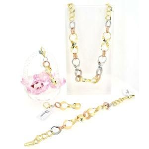 Fashion Jewellry Sets Plating Three Color Yellow Golden Color New Style Jewelry (AB06290N4LG)
