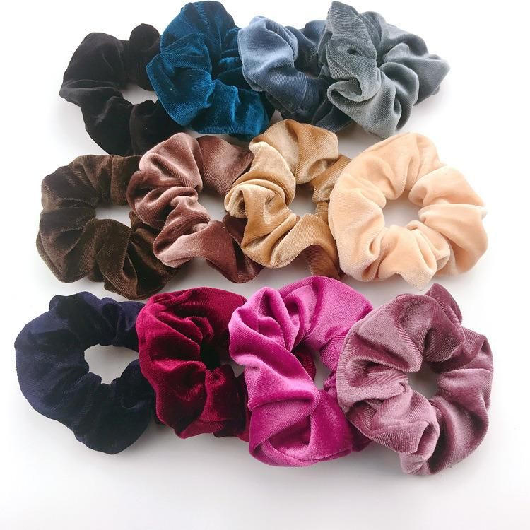 12 PCS Pink Series Hair Scrunchies Velvet Elastic Hair Loop Band Scrunchy Hair Ties Ropes Scrunchies for Women or Girls