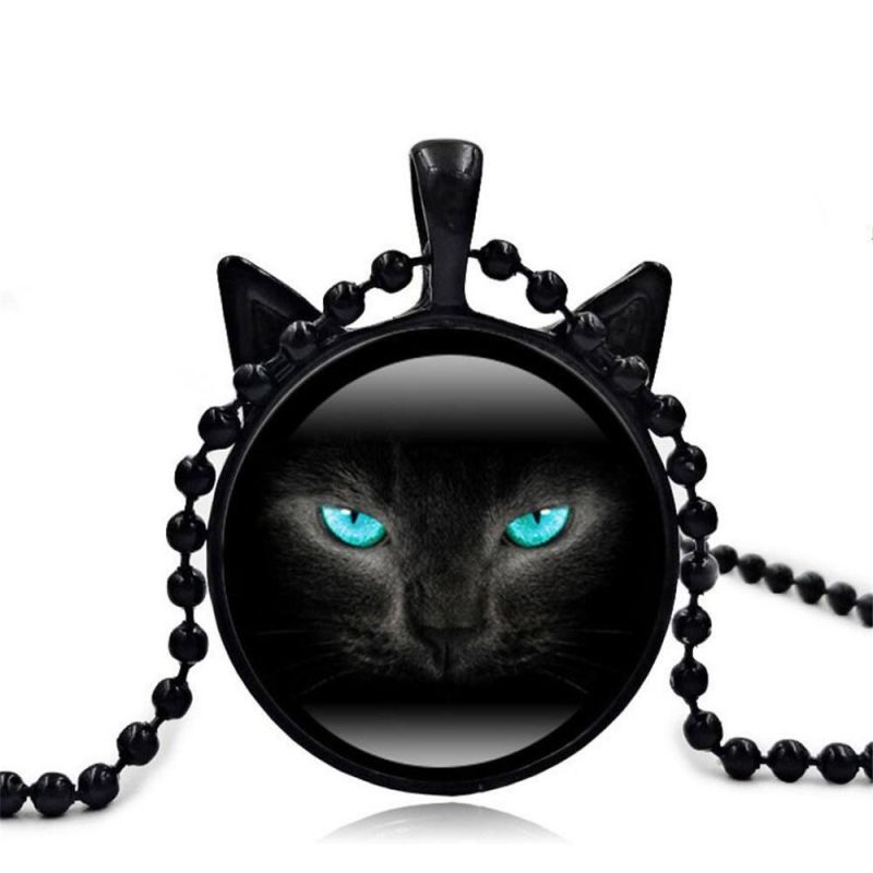 Custom Hot Sale Fashion Glass Cat Jewelry Necklace