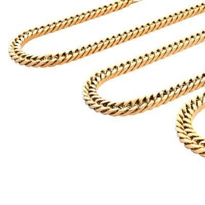 Chunky Thick Cuban Link Chain Jewellery Hip Hop Mens Fashion Jewelry 14K Gold Plated Necklace