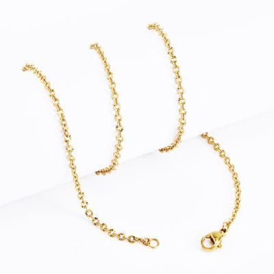 Fashion Jewelry Chain Anklet Bracelet Earring Necklace for Lady Jewellery Accessories Design Stainless Steel Gold Plated Cheap Jewel