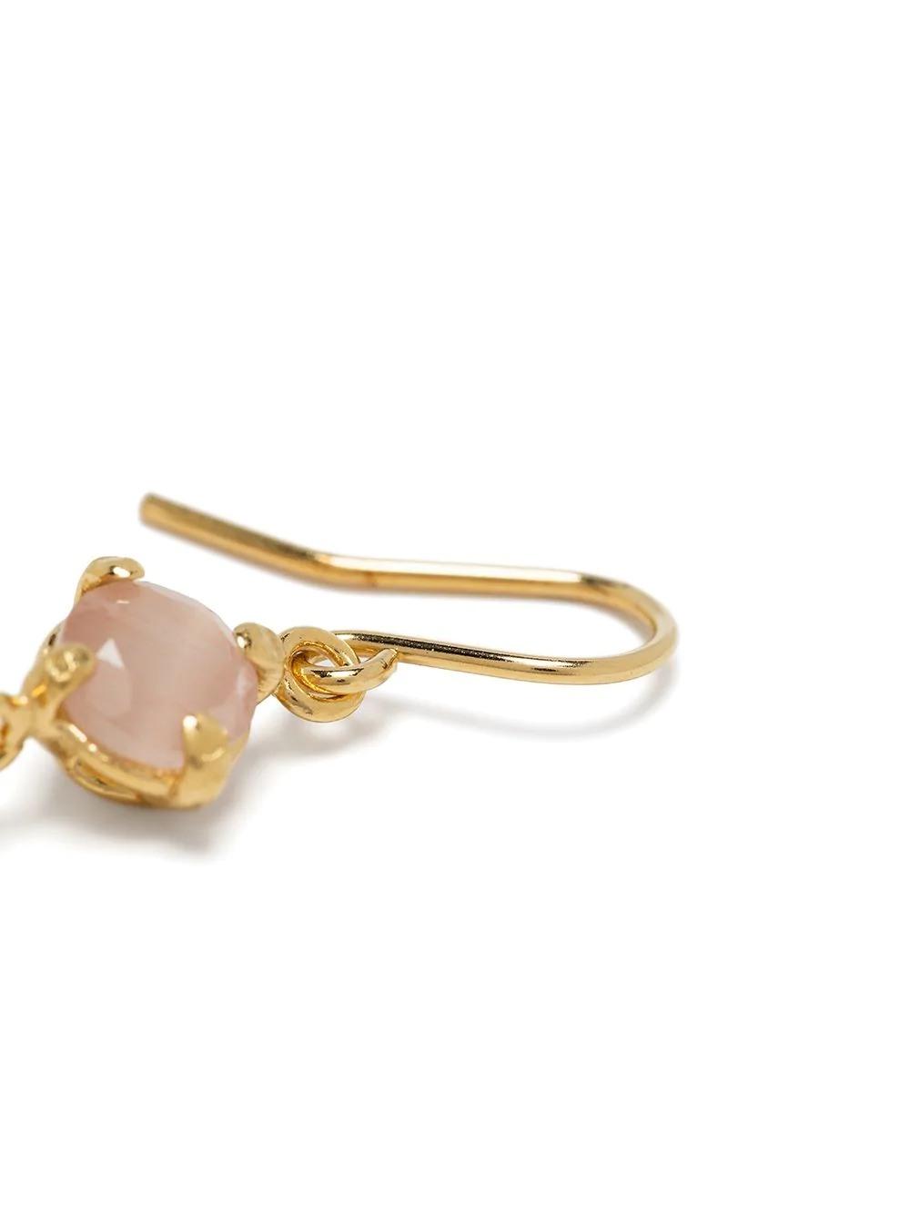 Fashion Pink Girl Heart Stone Dangle Earrings Jewelry