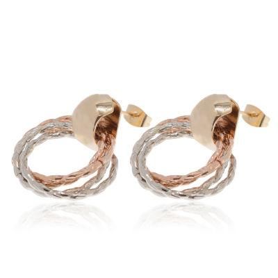 Wholesale Ladies Glamour Tricolor Fashion Stud Earrings