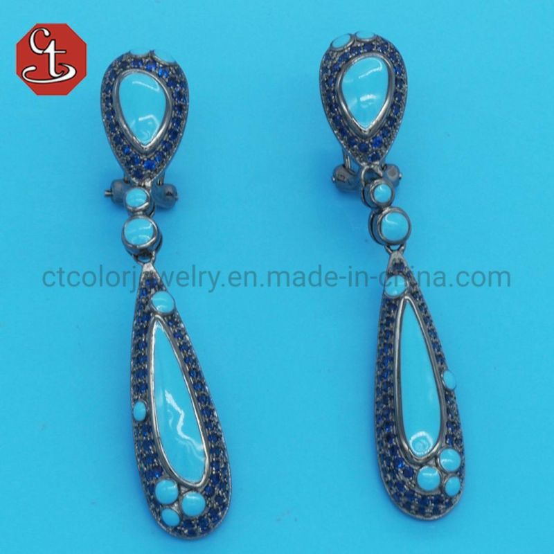 Fashion Enamel Silver or Brass Earring Rose Gold Silver Earring 925 Sterling Silver Jewelry