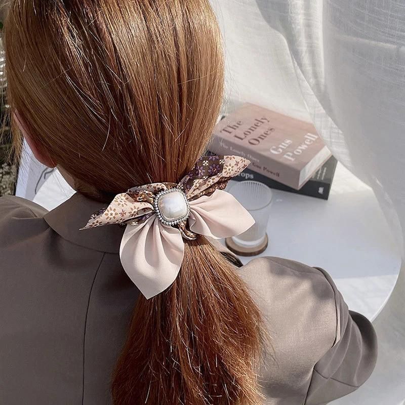 Fashion Jewelry Large Sausage Bowknot Hairband Hairrope