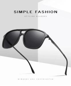 Polarized Tr Square Frame Sunglasses Retro Sunglass Factory Direct Sales