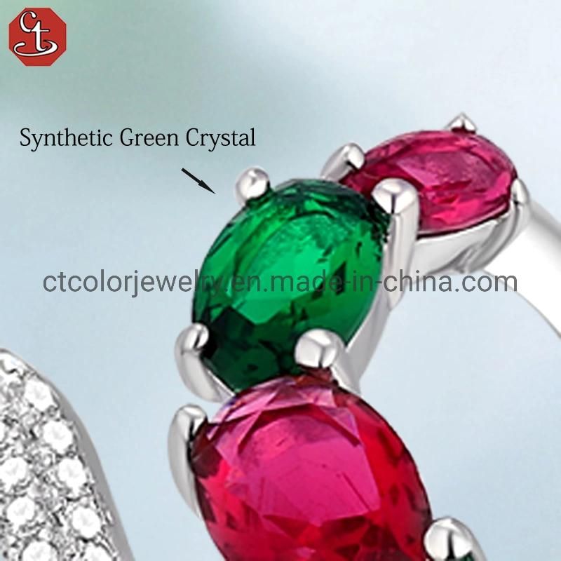 Hot Sale 925 ring different color crystal jewelry Fashion Jewellery Wholesale women