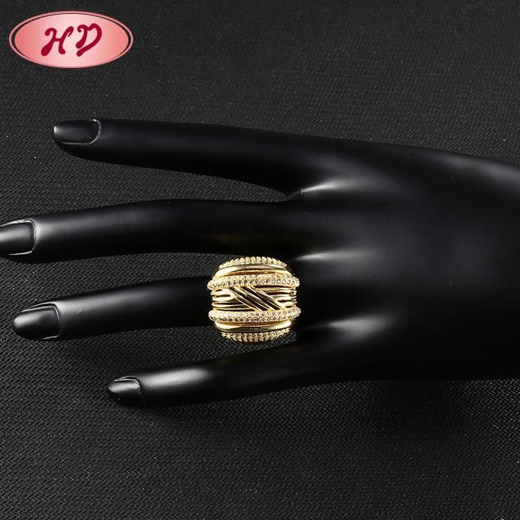 Fashion Wedding 18K Gold Plated Engagement Jewelry Stainless Steel Silver Man Finger Rings Design