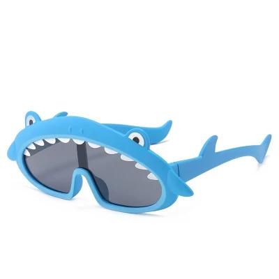 Custom Logo Shark Frame Polarized Fashion Children Shades Boys Girls for Kids Baby Sunglasses