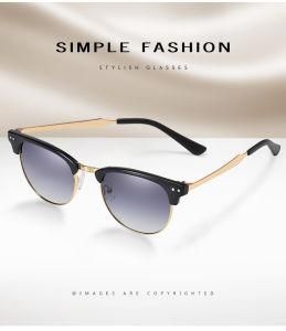 Latest Fashion Half Rim Polarized Custom Logo Sunglasses for Unisex