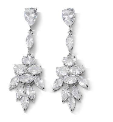 Bridal Pear CZ Earring Jewelry, Wedding Earring Jewelry, Rose Gold Earring Jewelry, Bridesmaid Earring