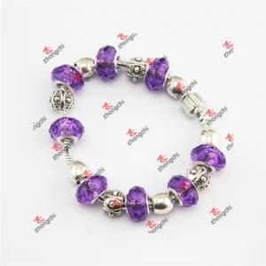 Fashion Purple Charmilia Glass Beads Bracelet Jewelry Gifts (ALK60229)