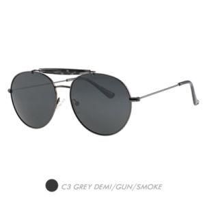 Metal New Fashion Sunglasses, Brand Replicas Aviators Round Frame M9001-03