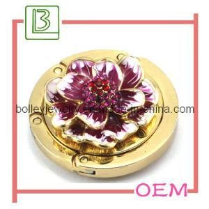 3D Flower Handbag Hook with Gold Finish