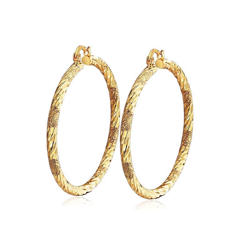 2020 New Design Fashion Women Jewelry Bamboo Gold Plated Hoop Earrings for Women