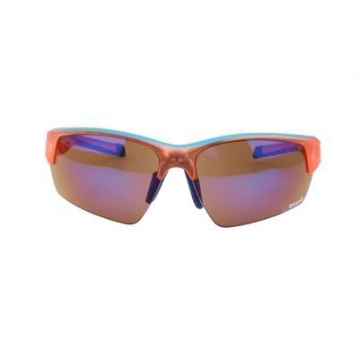 Transparent Orange and Blue Sunglasses Sports