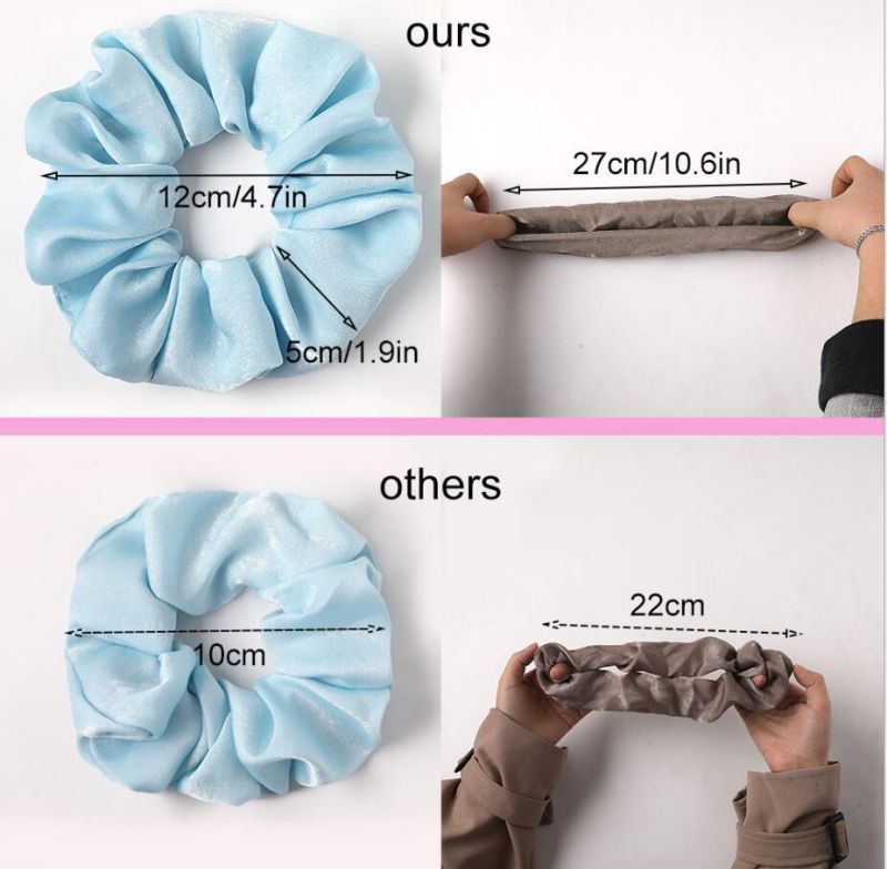 Amazon Hot Selling Satin Hair Scrunchies Hair Band for Girls