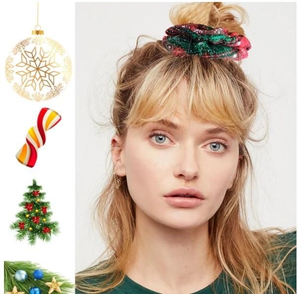 Hot Linen Fabric Autumn and Winter Christmas Hair Bands