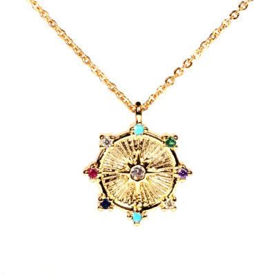 Fashion Accessories Jewelry 18K Gold Pendant Necklace with AAA Zircon