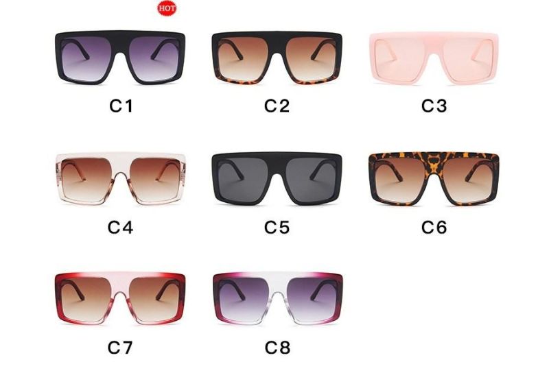 Fashion New Bigger Frame Women Trendy Oversized Sunglasses Ready to Ship
